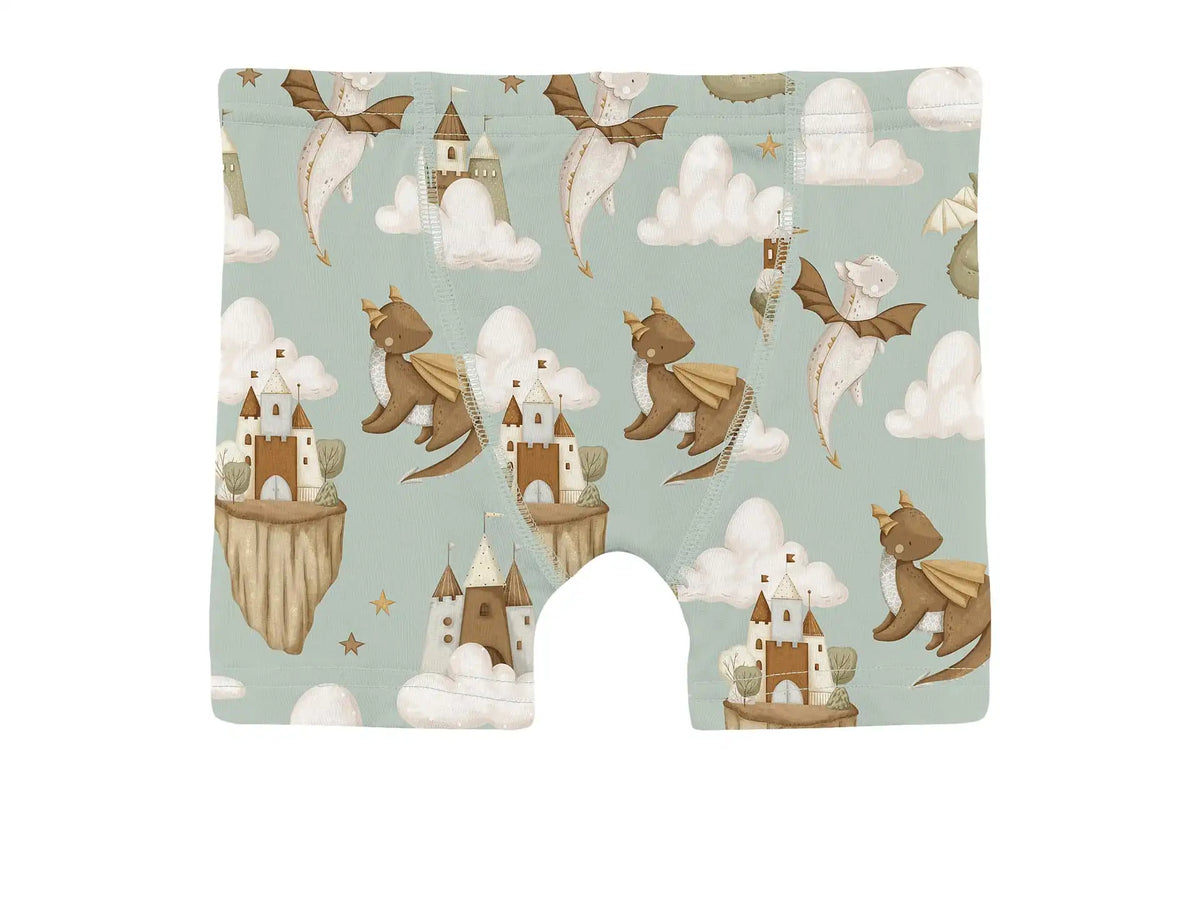 Kickee Pants Kids Print Boxer Brief Set of 3 (Toddler/Little Kid/Big Kid)