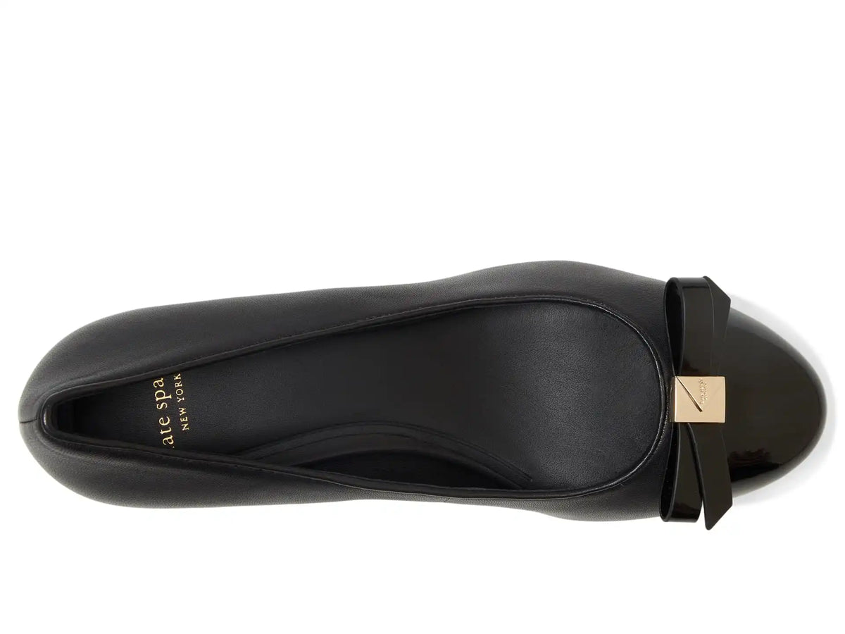 Women's Kate Spade New York Deco Bow Smooth Leather Ballet Pump
