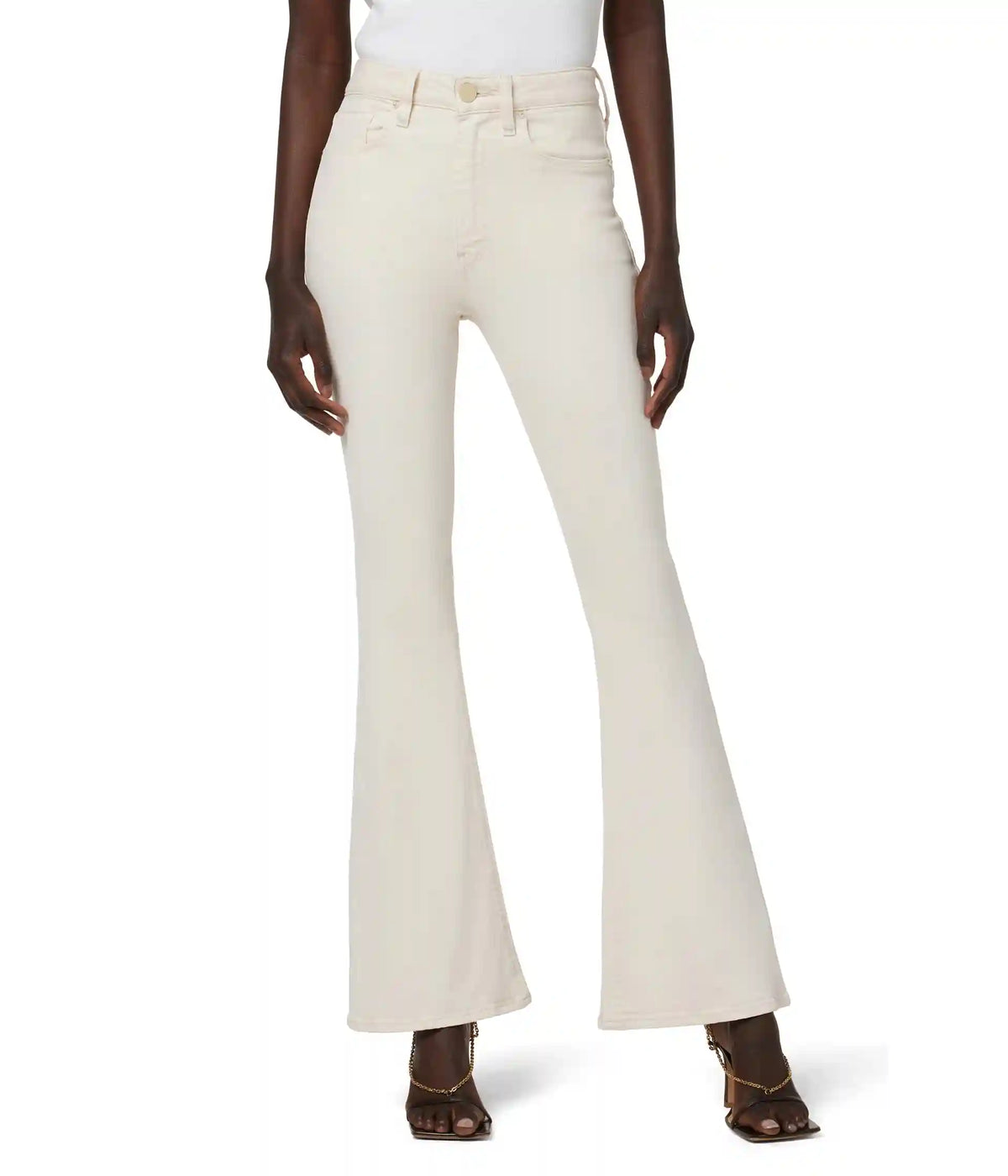 Women's Hudson Jeans Holly High-Rise Flare Barefoot in Egret