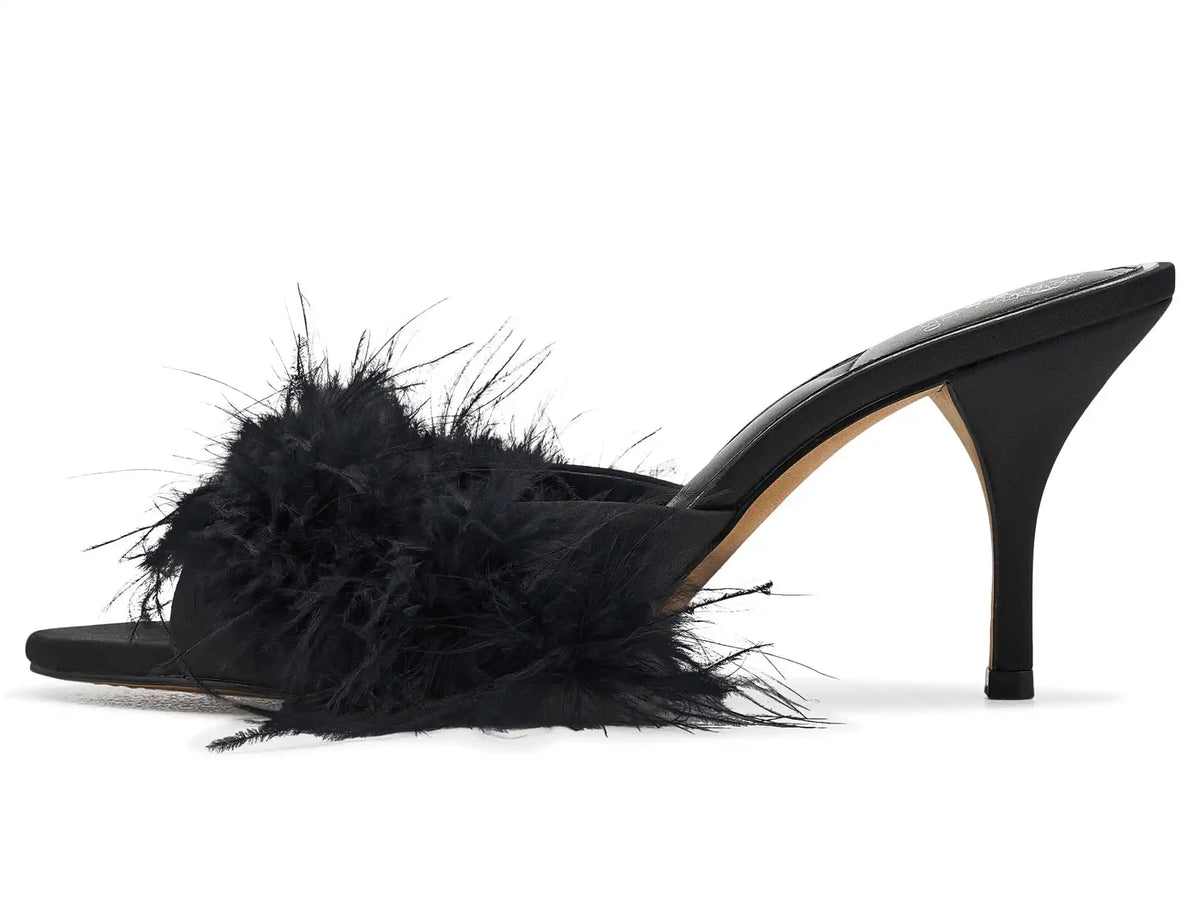 Women's Vince Camuto Paelly Feather High Heel Mule Sandals