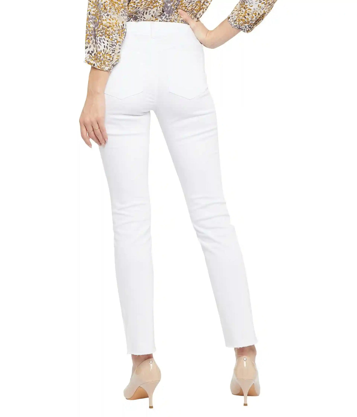 Women's NYDJ Sheri Ankle Fray Hem in Optic White