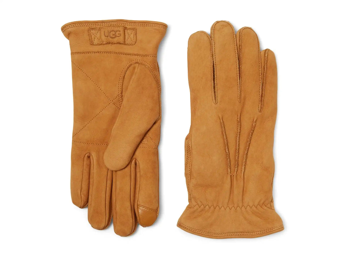 UGG 3 Point Leather Tech Gloves with Sherpa Lining