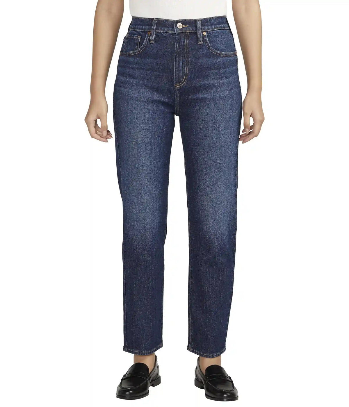 Women's Silver Jeans Co. Highly Desirable High-Rise Slim Straight Leg Jeans L28440RCS340