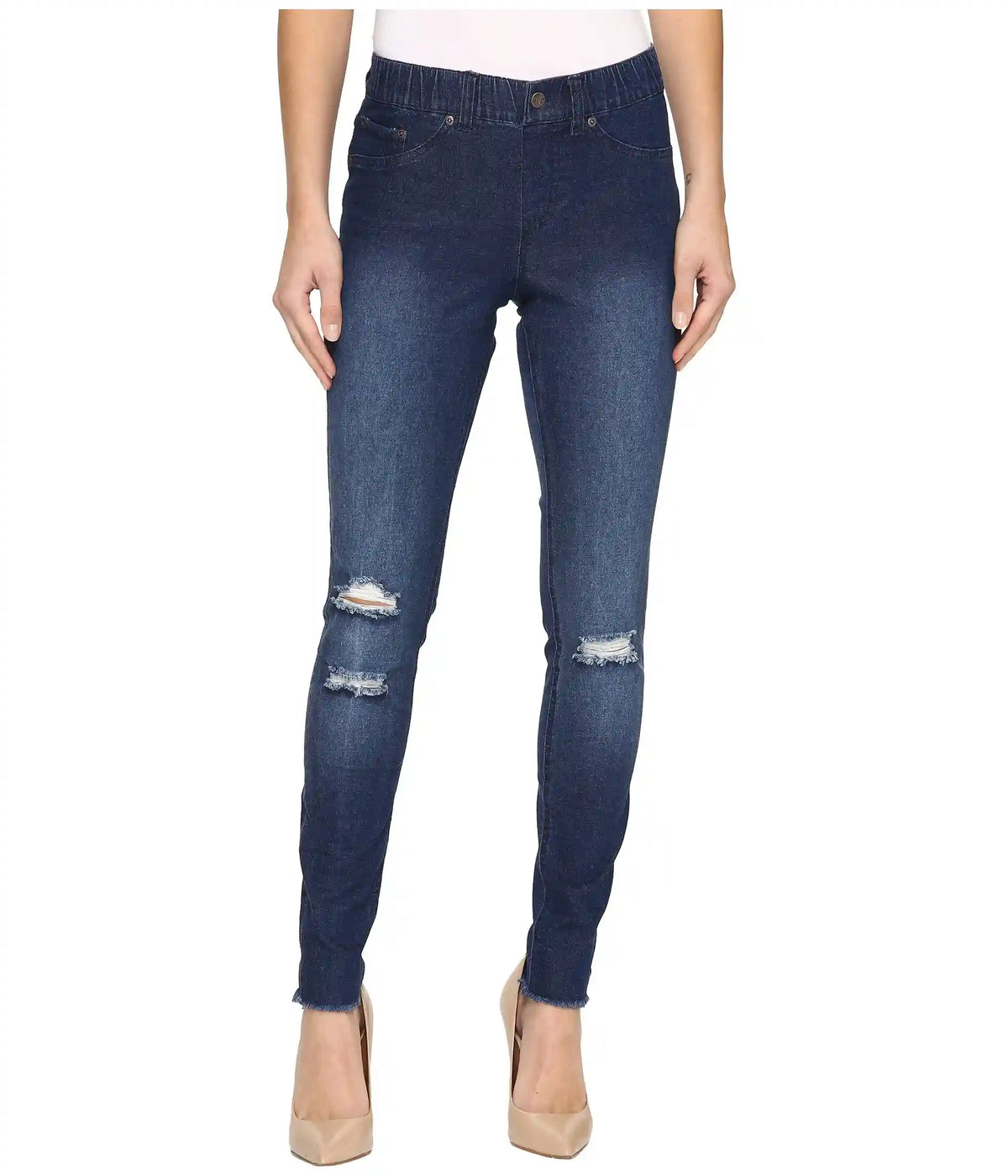 Women's HUE Ripped Knee Denim Leggings