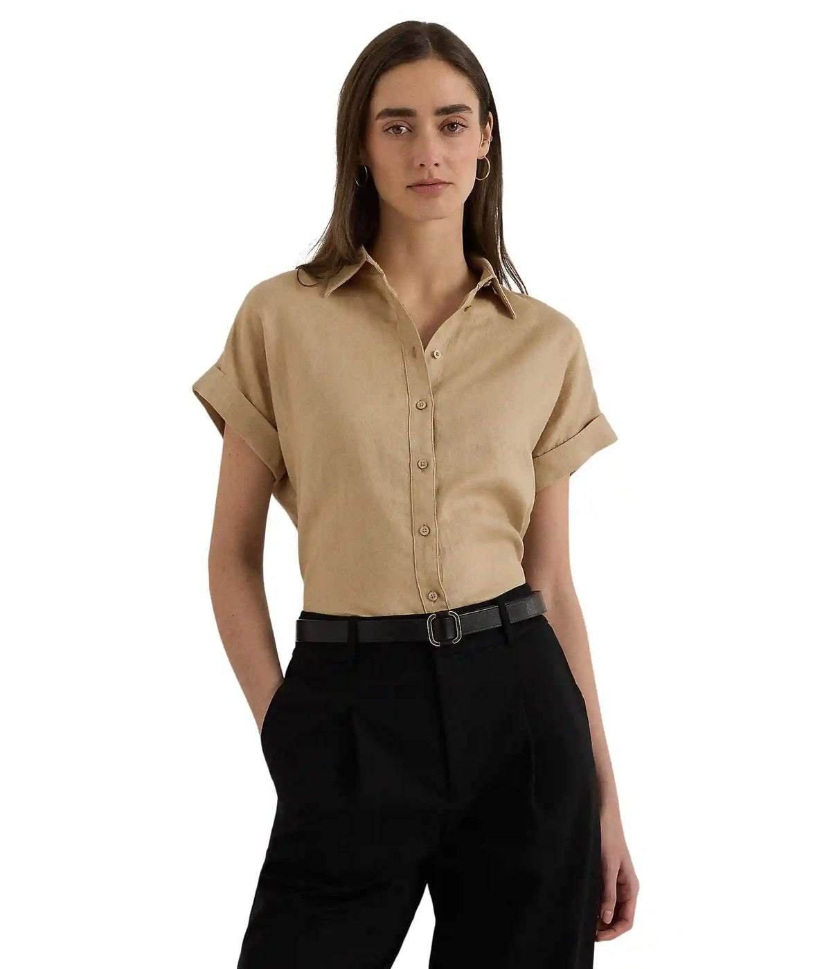 Women's Lauren Ralph Lauren Linen Dolman-Sleeve Shirt
