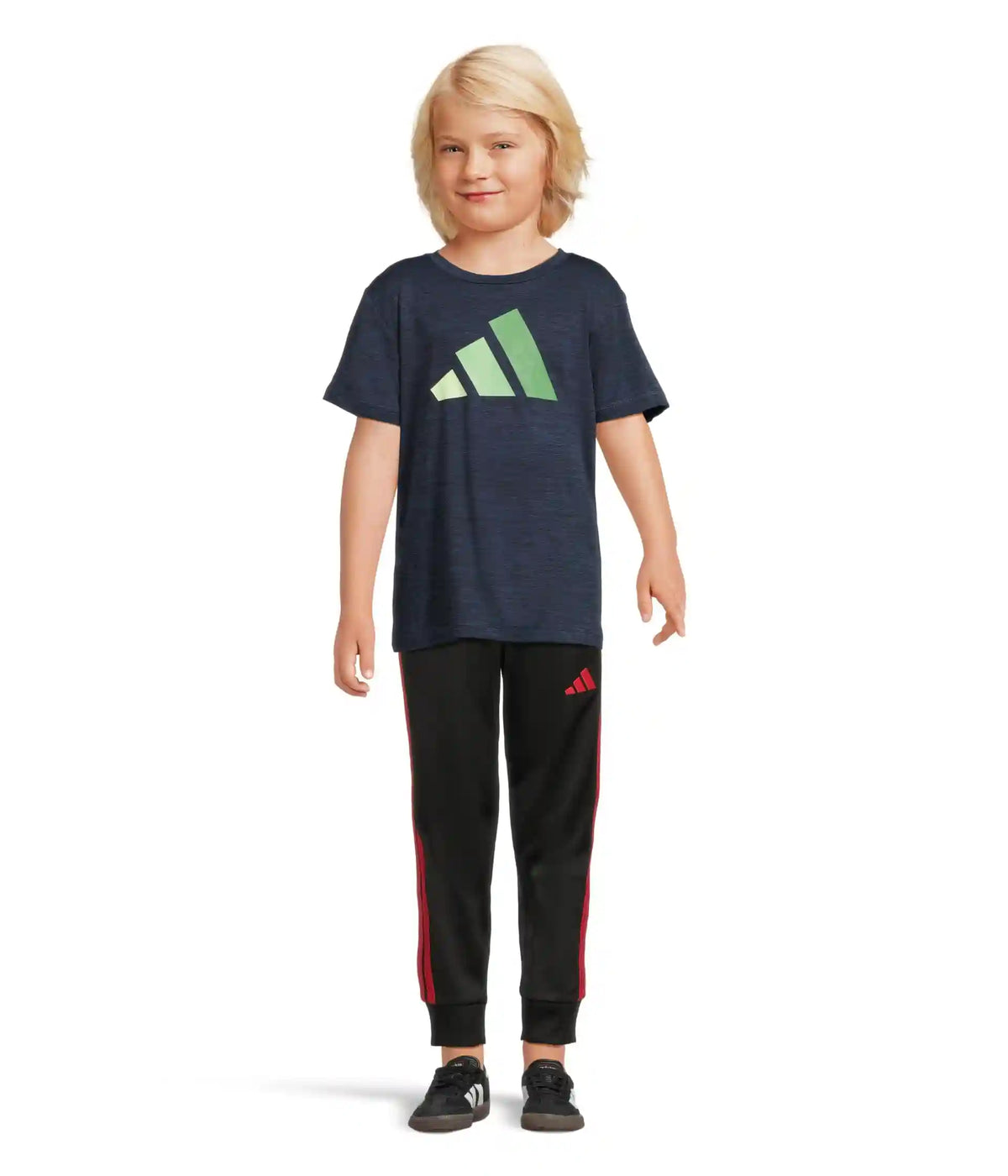 adidas Kids Elastic Waistband 3-Stripe Tricot Jogger (Toddler/Little Kid)