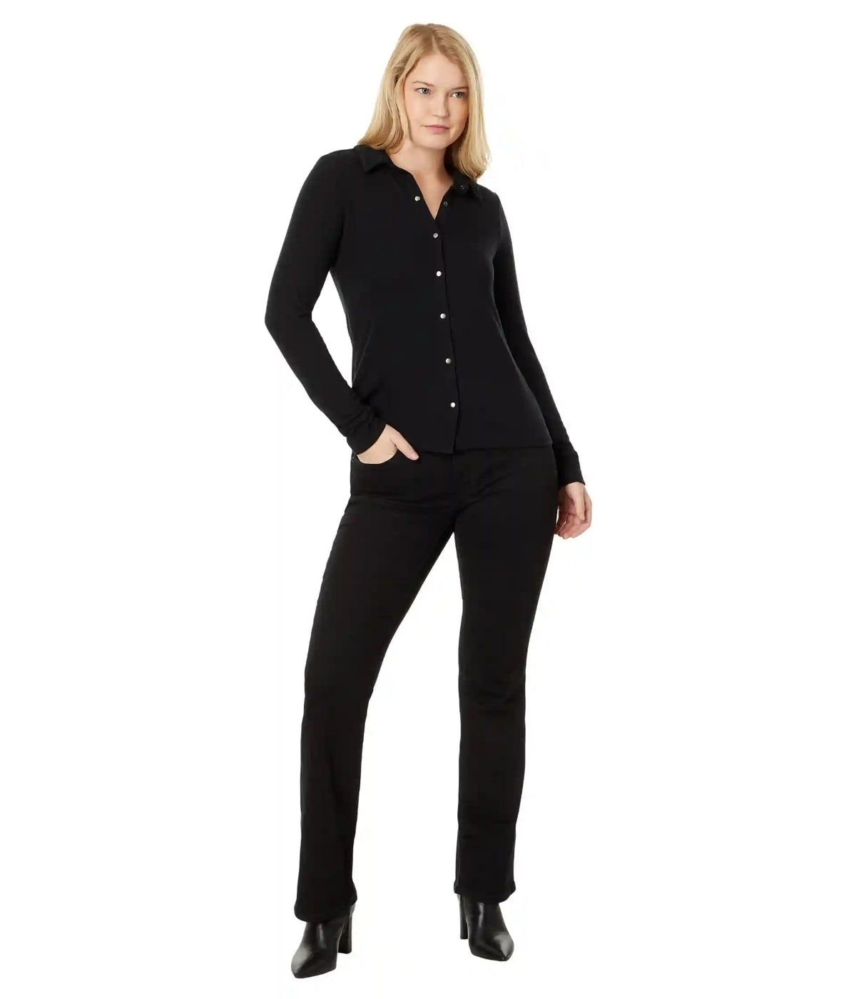 Women's Lucky Brand Mid-Rise Sweet Boot Jeans in Clean Black