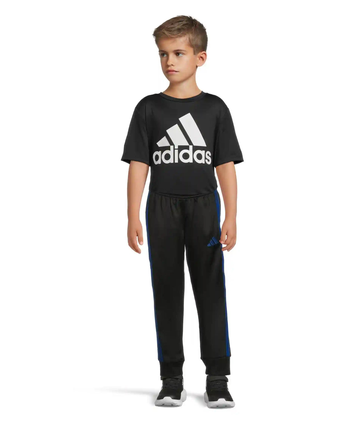 adidas Kids Elastic Waistband 3-Stripe Tricot Jogger (Toddler/Little Kid)