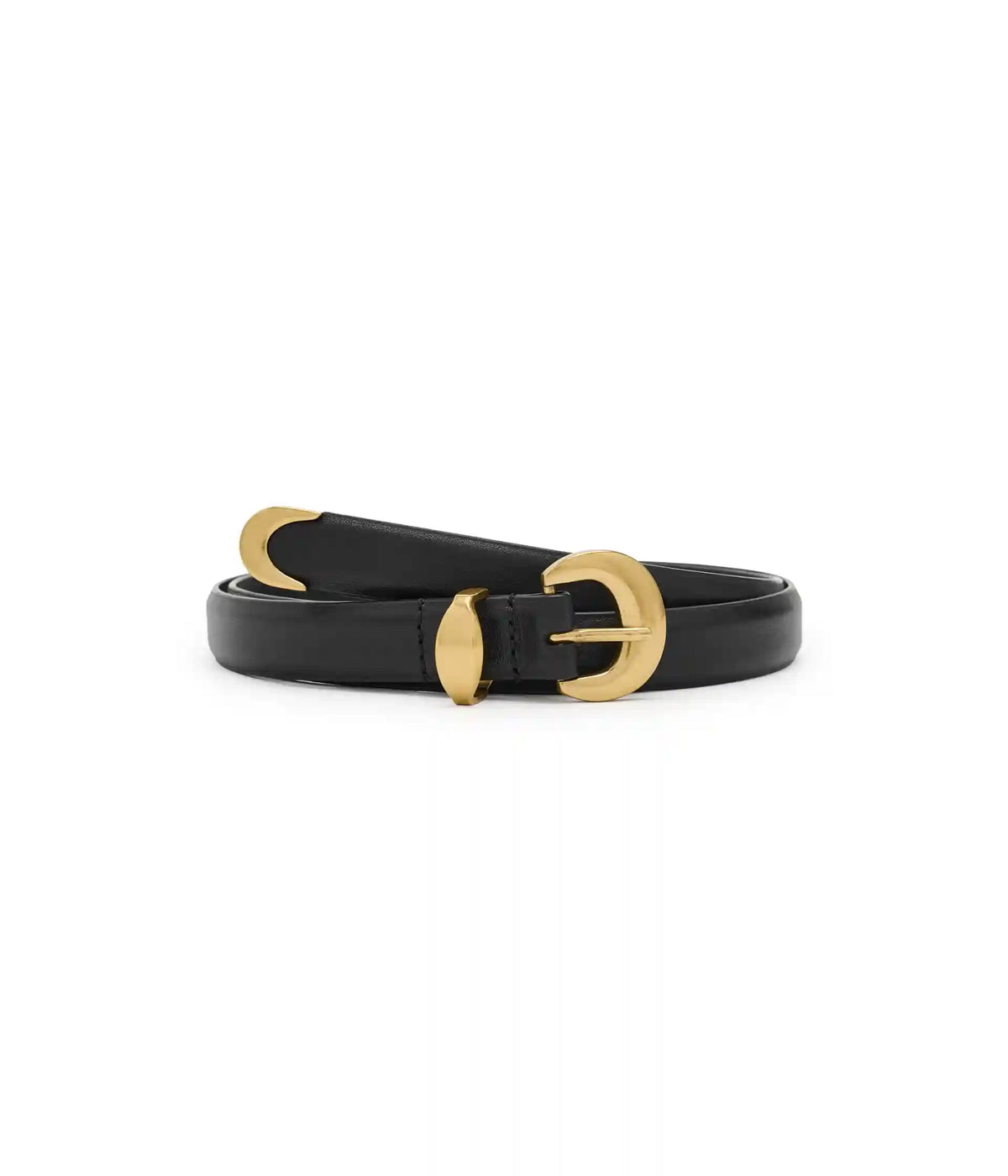 Madewell Domed-Buckle Belt in Leather