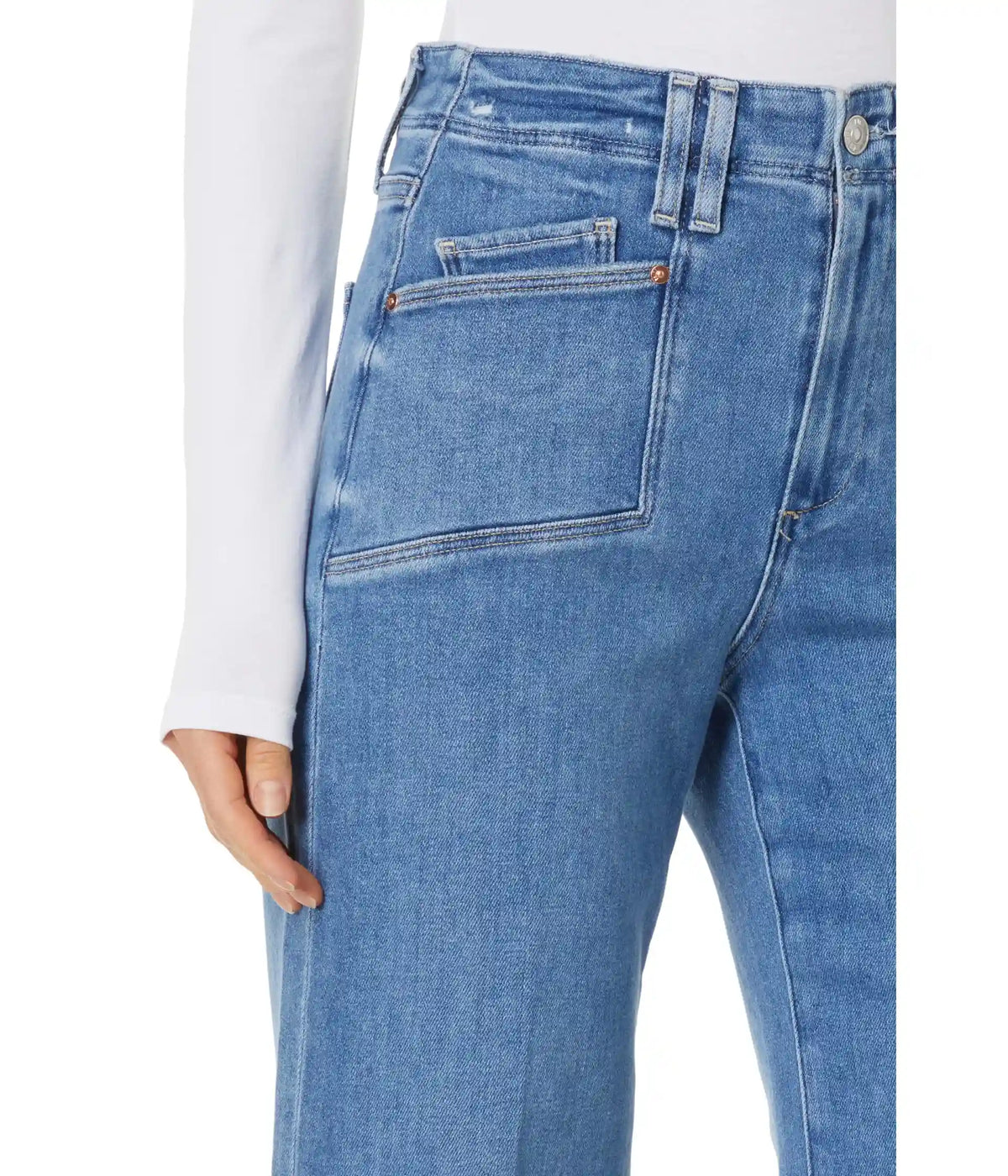 Women's Paige Anessa Set In Pockets Raw Hem in Sunnie Distressed