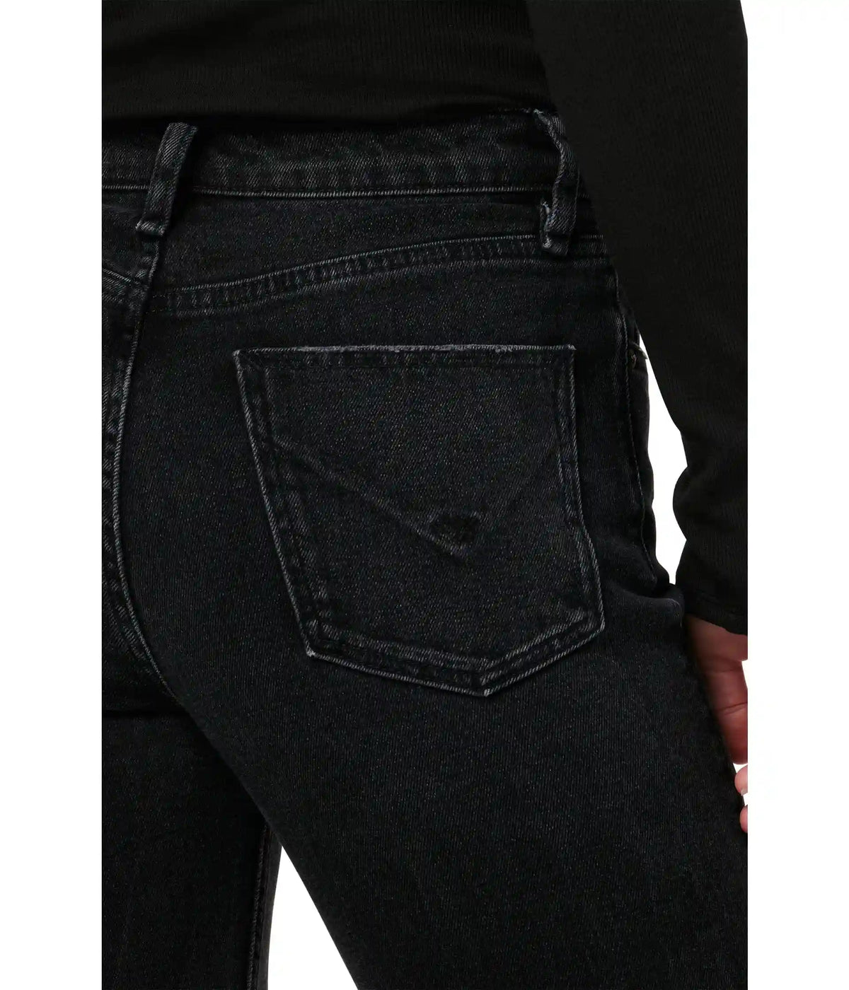 Women's Hudson Jeans Remi High-Rise Straight Ankle in Fade To Black