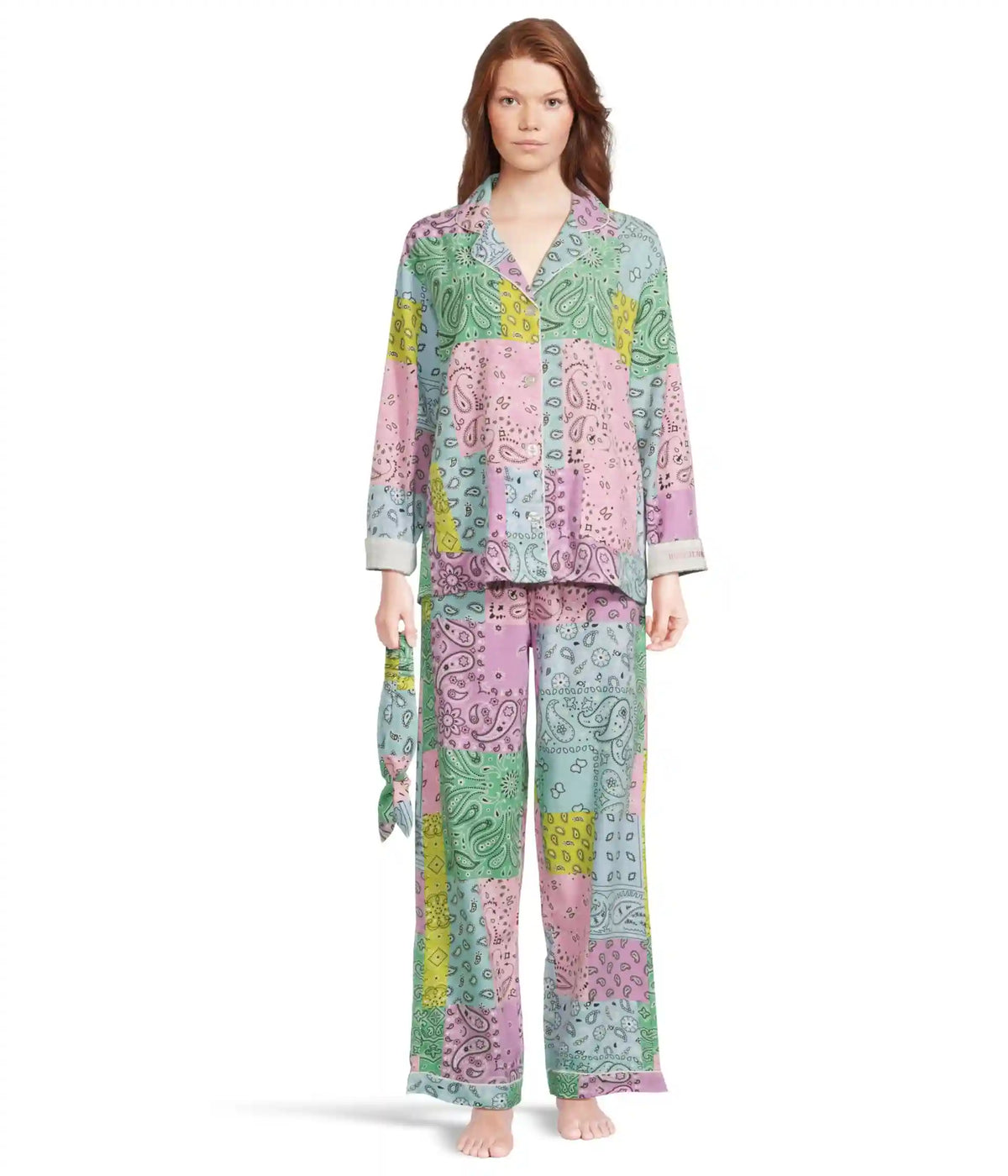 Women's P.J. Salvage Flannel PJ Set with Headband