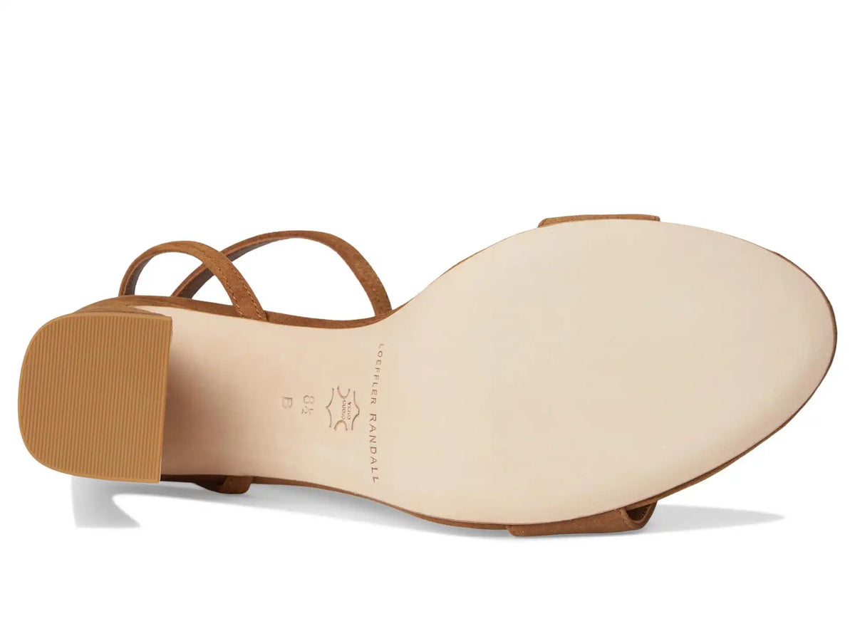 Women's Loeffler Randall Malia Curved Heel Simple Sandals With Ankle Wrap