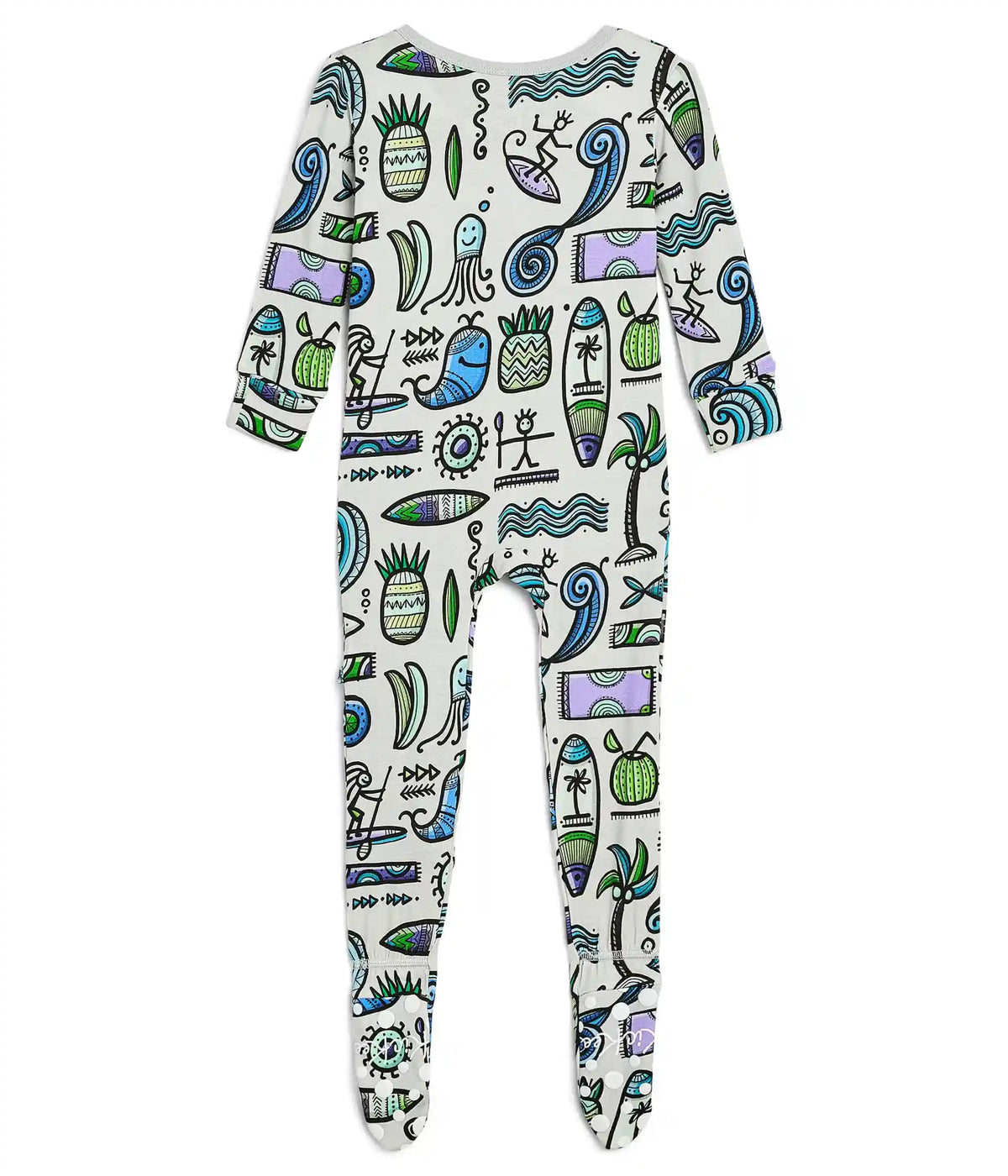 Kickee Pants Kids Print Footie w/ Two-way Zipper (Infant)