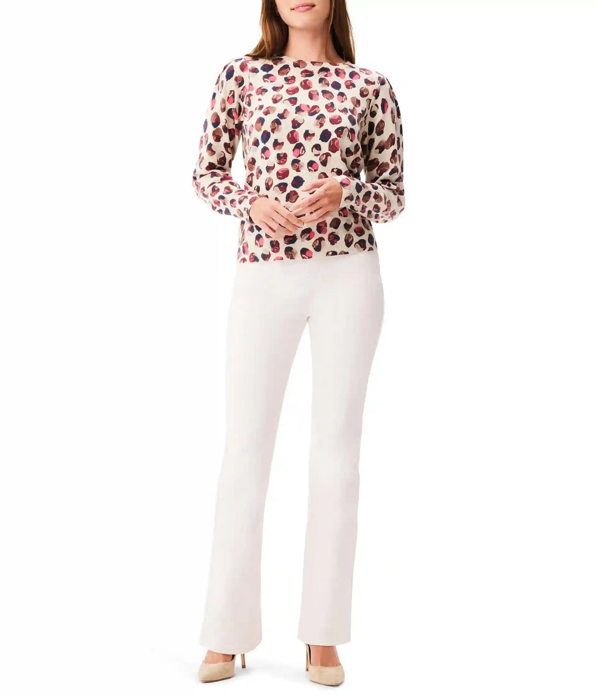 Women's NIC+ZOE Petite Blush Dot Sweater