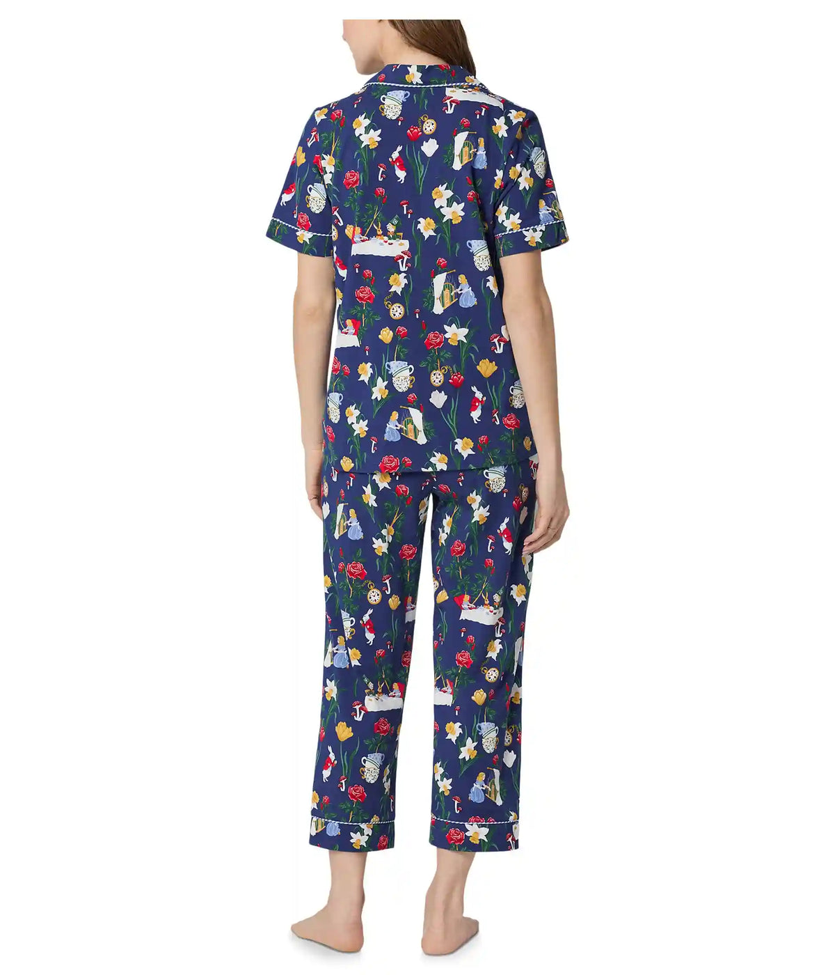 Women's Bedhead PJs Short Sleeve Cropped Cotton Knit Pajama Set