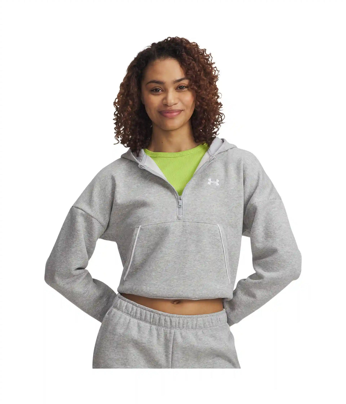 Women's Under Armour Rival Fleece Piped 1/2 Zip Hoodie