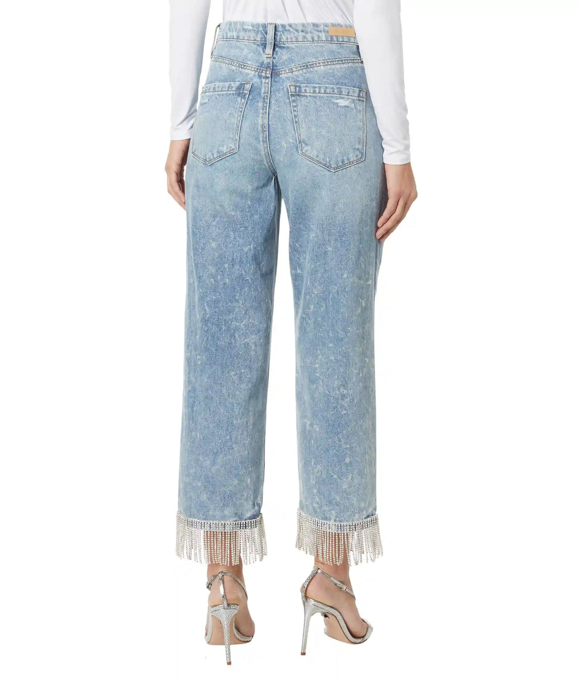 Women's Blank NYC Heart And Soul Baxter Denim Jeans With Rhinestone Fringe Detail