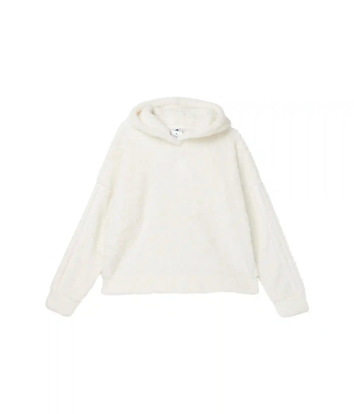 adidas Kids 3-Stripes Sherpa Hooded Pullover (Big Kid)