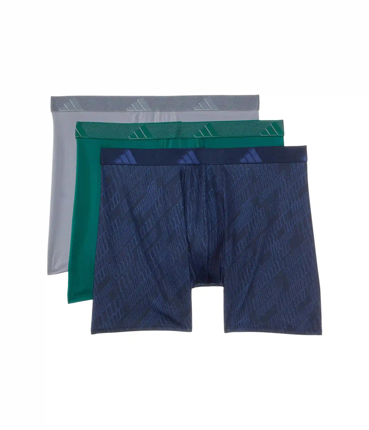 Men's adidas Athletic Fit Microfiber Boxer Brief Underwear 3-Pack