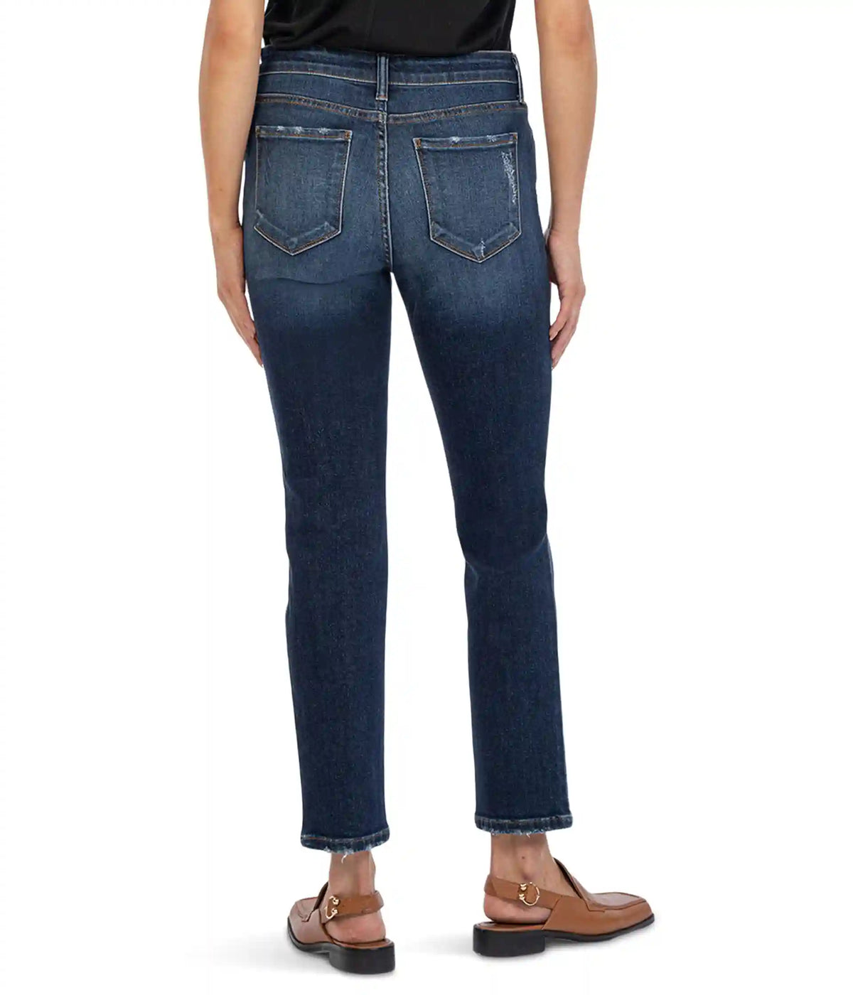 Women's KUT from the Kloth Reese High-Rise Fab Ab Ankle Straight Jeans in Enchantment