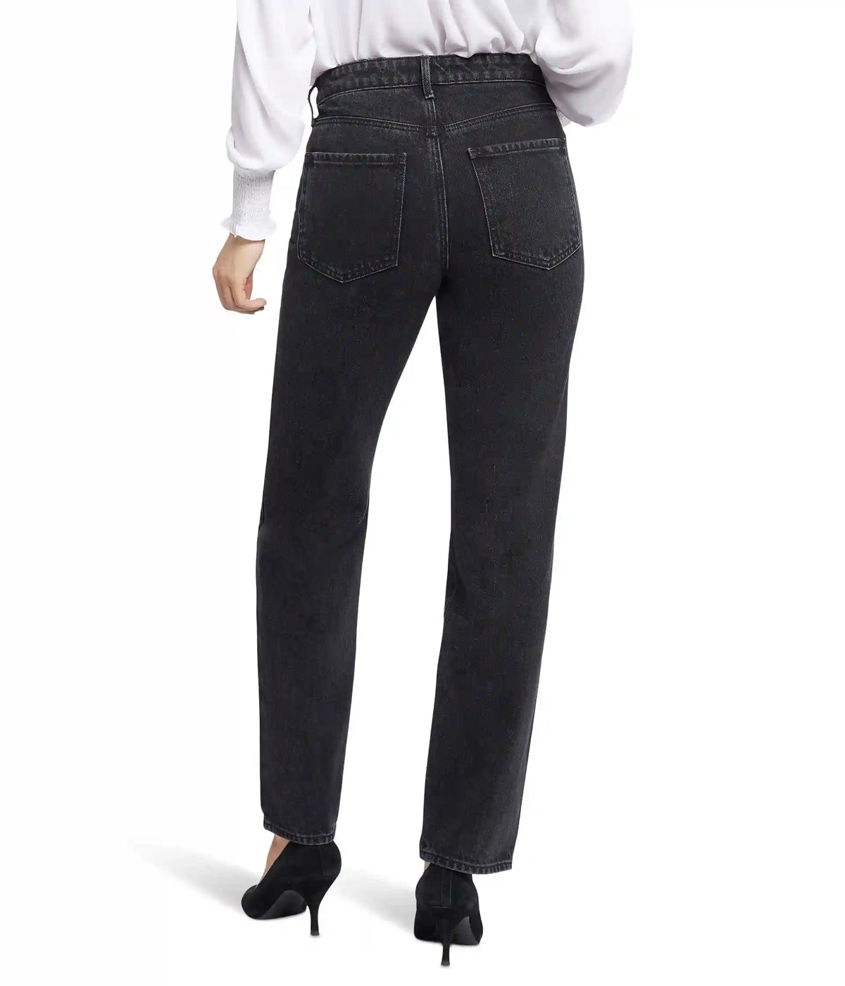 Women's NYDJ Brooke High-Rise Loose Straight Jeans in Vintage Black