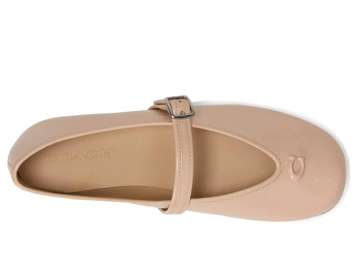 Women's COACH Sculpted C Crinkle Patent Leather Soft Mary Jane