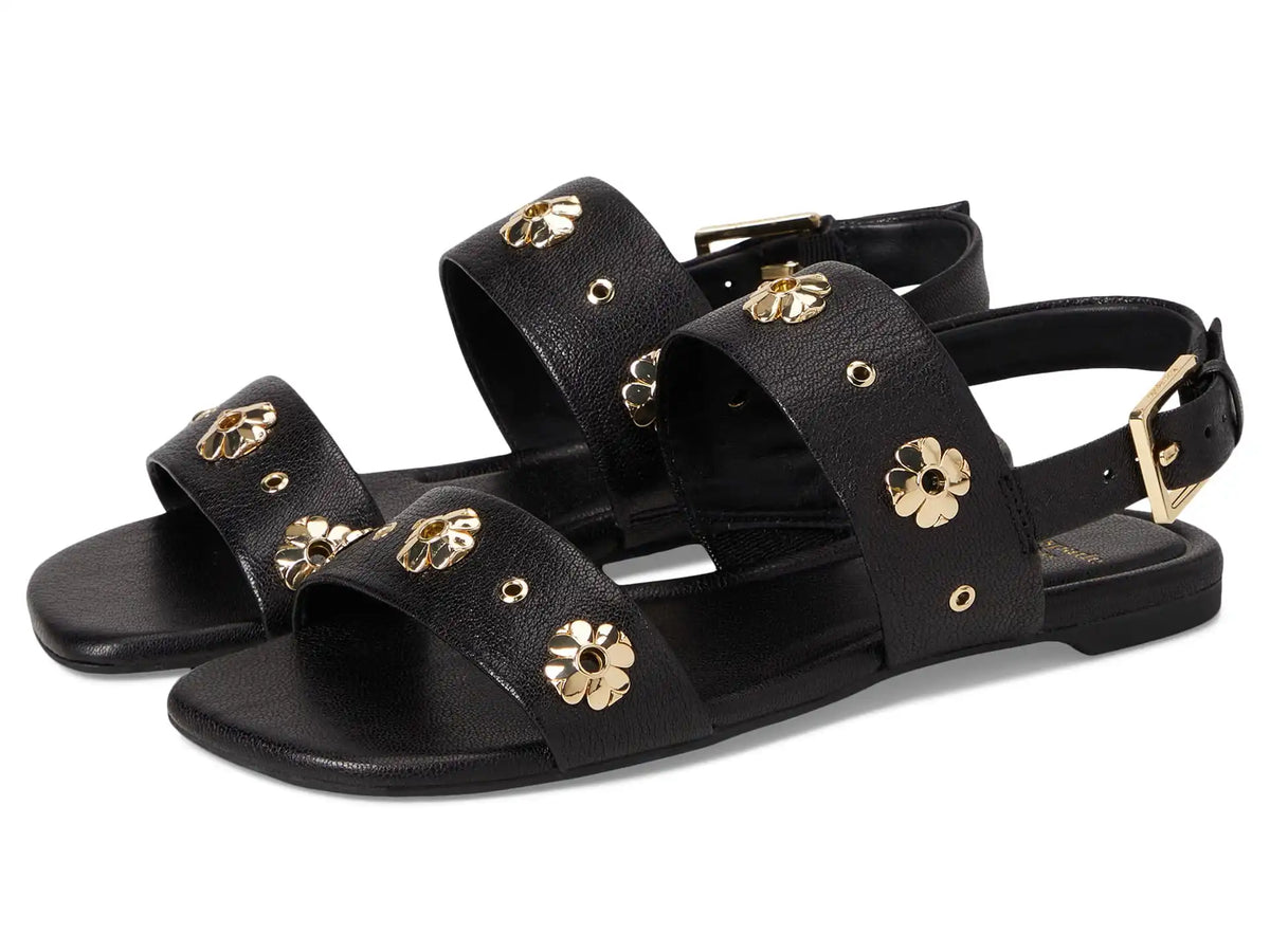 Women's Kate Spade New York Spade Flower Stud Pebbled Leather Flat Sandals