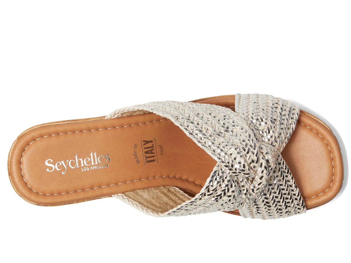 Women's Seychelles Adorned Metallic Raffia Slide Sandal