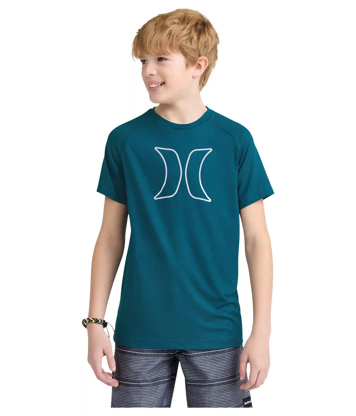 Hurley Kids Icon UPF 50+ Rashguard Shirt (Little Kid/Big Kid)