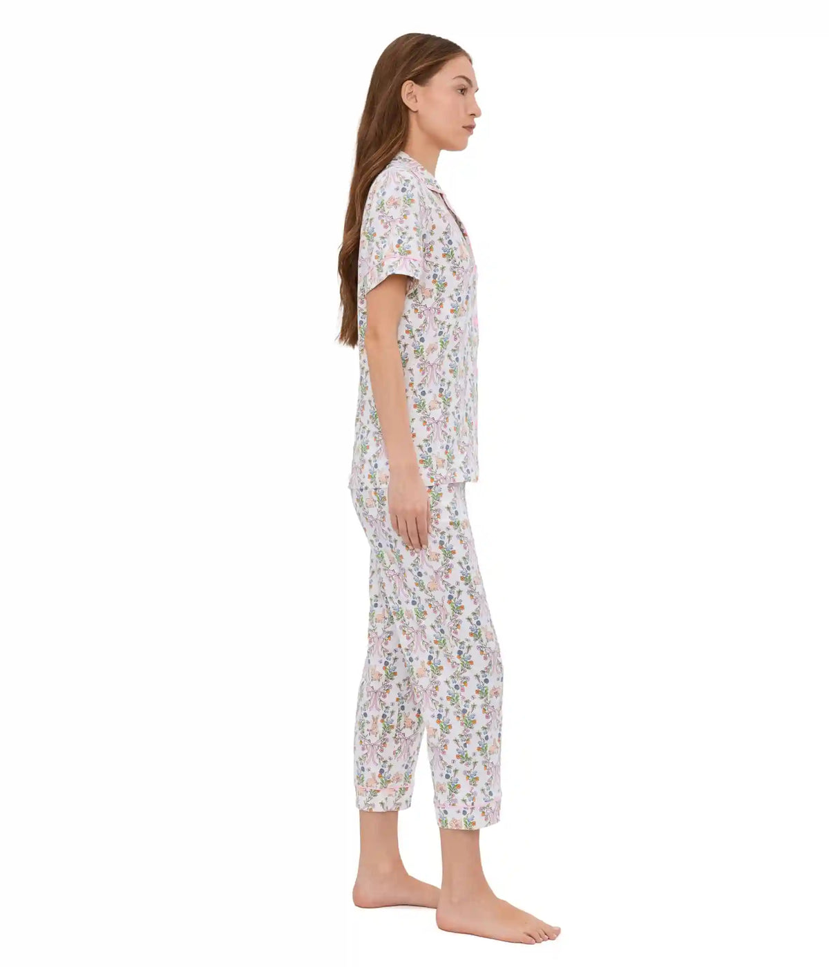 Women's Bedhead PJs Short Sleeve Cropped Cotton Knit Pajama Set