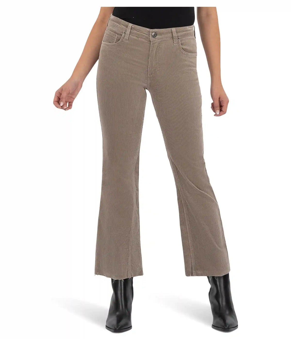 Women's KUT from the Kloth Kelsey Mid Rise Ankle Flare-Inset Leg